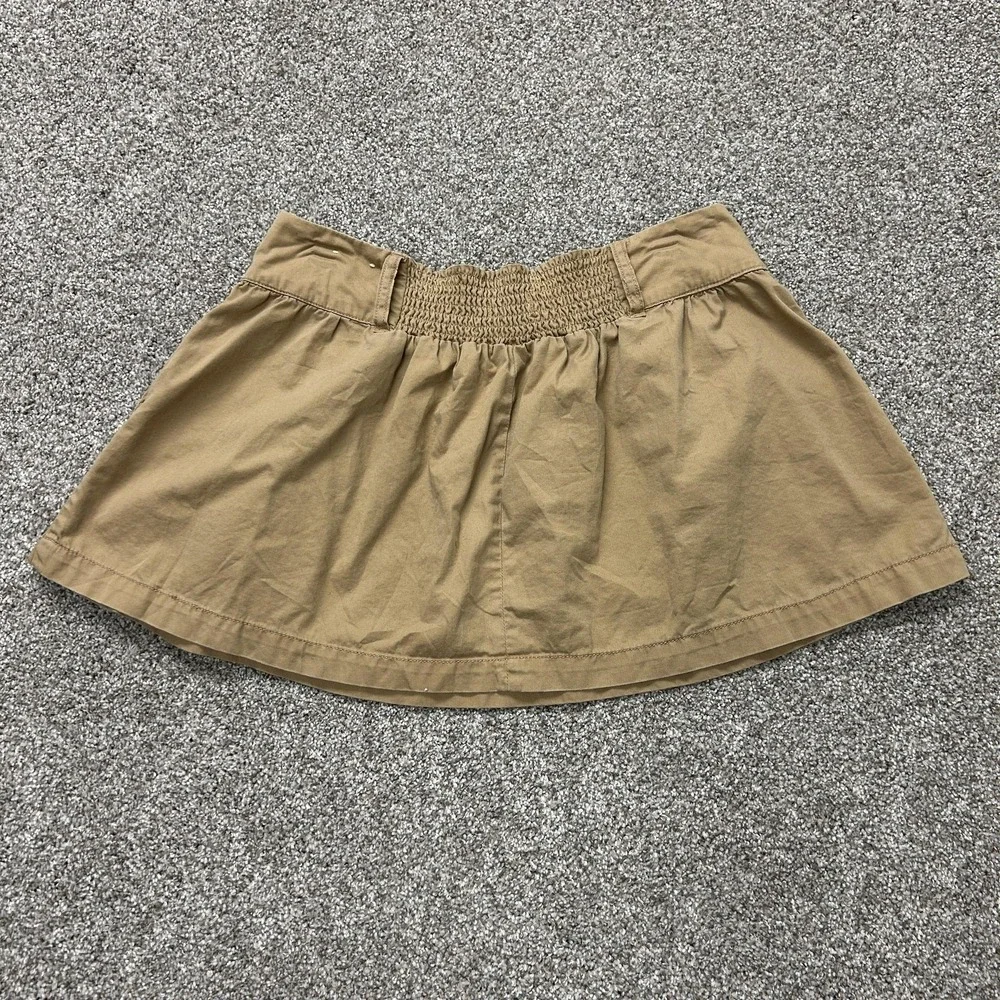 Op Skirt Juniors 11 Beige Flare Short Woven Elastic Waist Pull On Casual Cotton